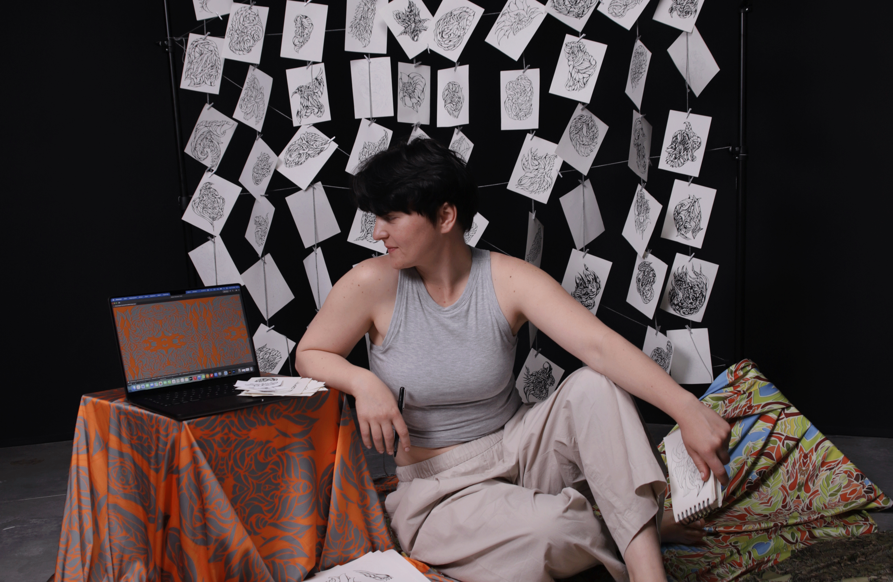 Anna, artist and designer behind Terra Logos Studio