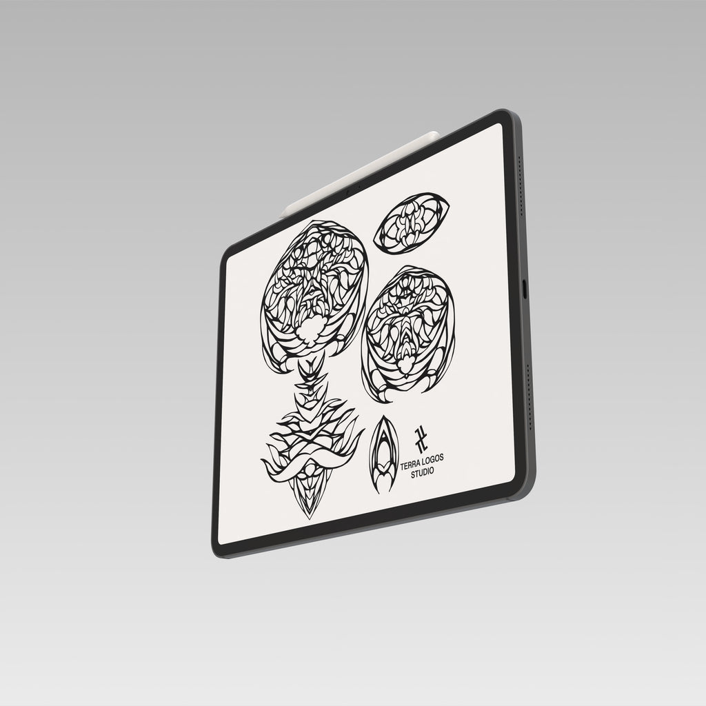 Terra Logos original tattoo design on skin