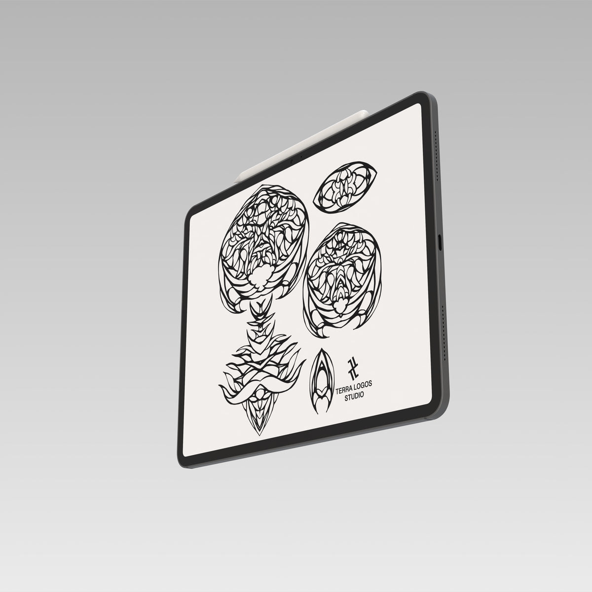 Terra Logos original tattoo design on skin